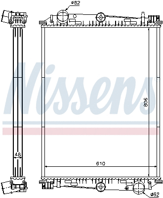 Radiator, engine cooling (614400)