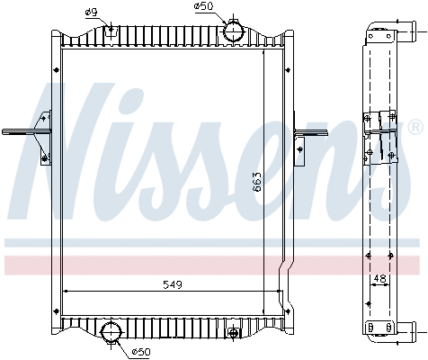Radiator, engine cooling (63781A)