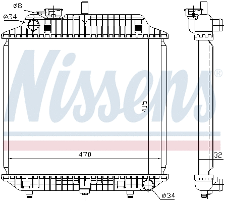 Radiator, engine cooling