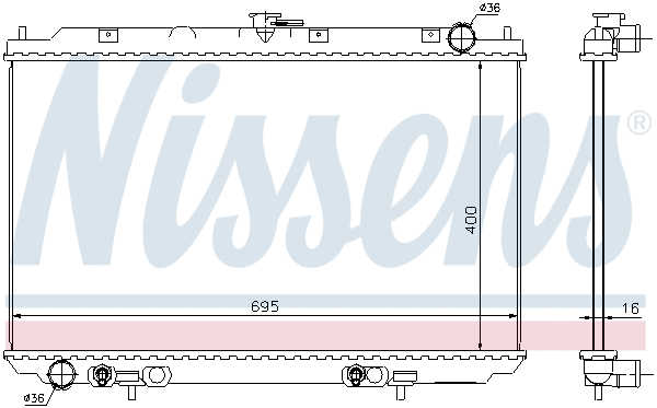 Radiator, engine cooling (68725)
