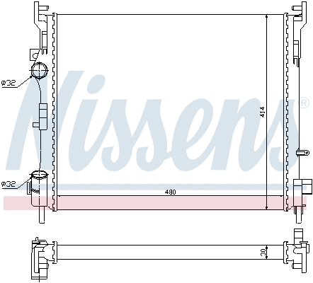 Radiator, engine cooling (690892)