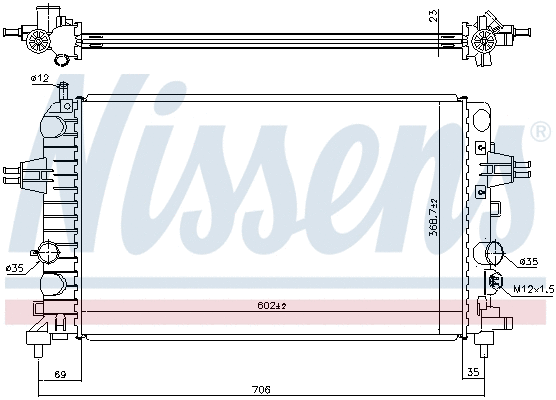 Radiator, engine cooling (693262)