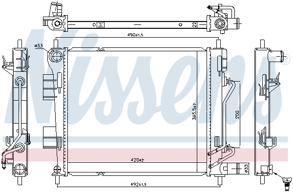 Radiator, engine cooling (606399)