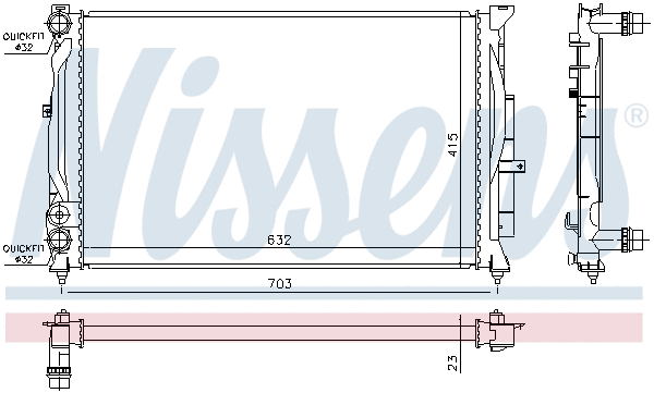 Radiator, engine cooling (699844)