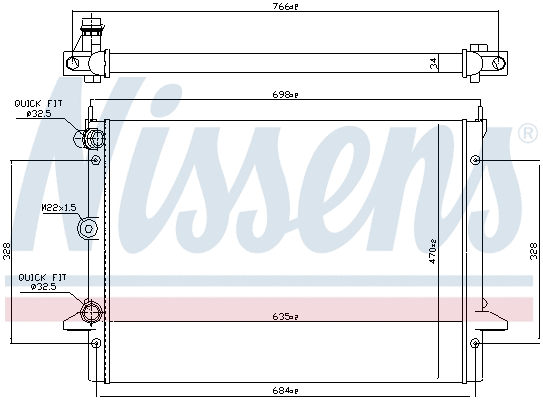 Radiator, engine cooling (697411)