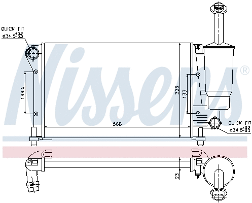 Radiator, engine cooling (696393)