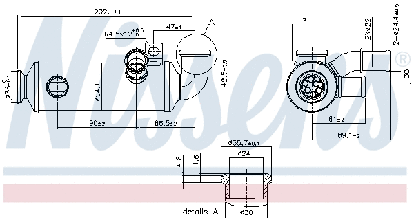 Cooler, exhaust gas recirculation (989274)