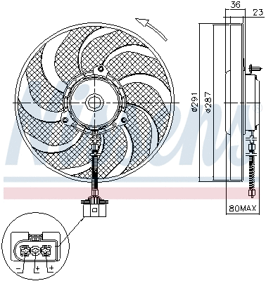 Fan, engine cooling