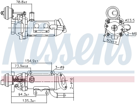 Cooler, exhaust gas recirculation (989289)