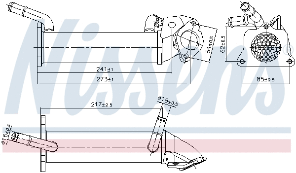 Cooler, exhaust gas recirculation (989401)