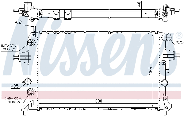 Radiator, engine cooling (699811)
