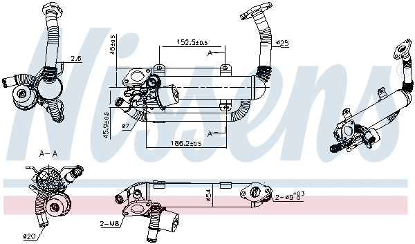 Cooler, exhaust gas recirculation