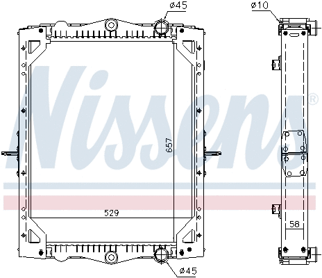 Radiator, engine cooling (61452)