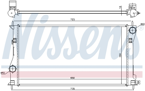 Radiator, engine cooling (646878)