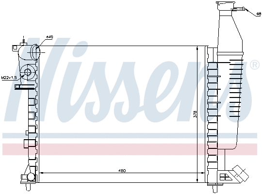 Radiator, engine cooling (63546)