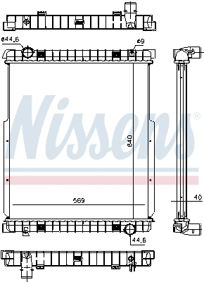Radiator, engine cooling (63332)