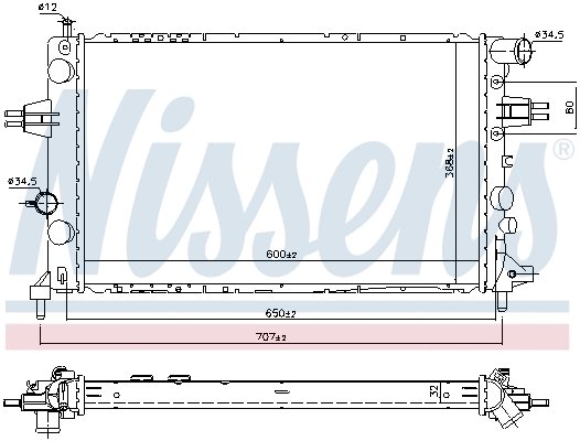 Radiator, engine cooling (690890)