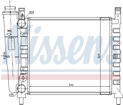 Radiator, engine cooling (690774)