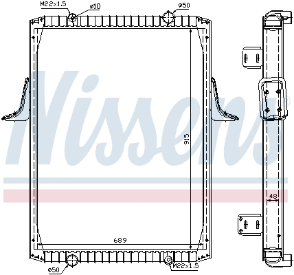 Radiator, engine cooling (63821A)