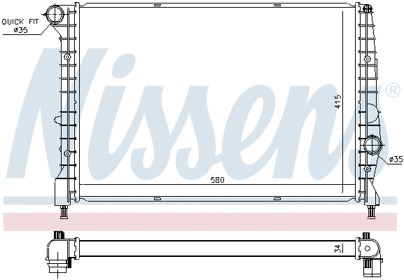 Radiator, engine cooling (696169)