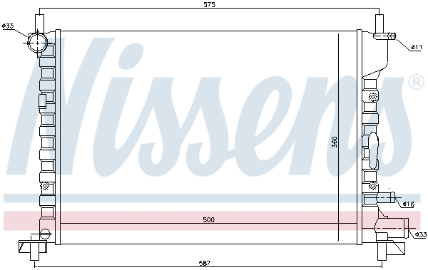 Radiator, engine cooling (695819)