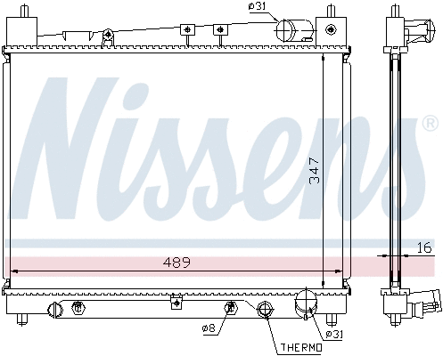 Radiator, engine cooling (64799A)