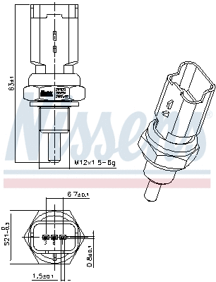 Sensor, coolant temperature