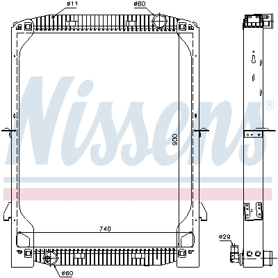 Radiator, engine cooling (61971A)
