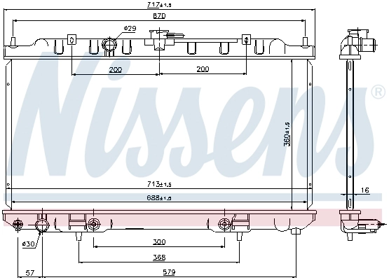 Radiator, engine cooling (69460)