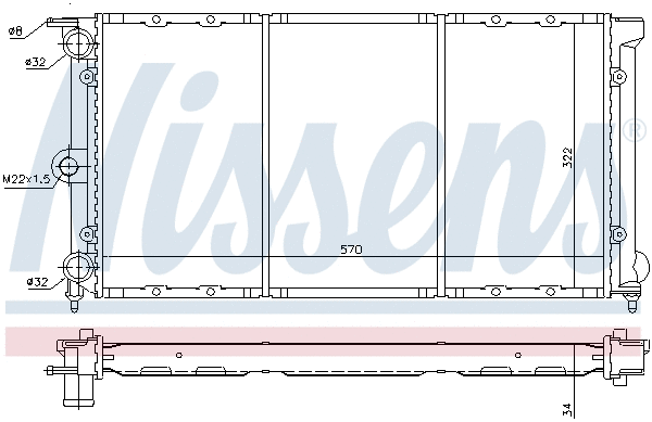 Radiator, engine cooling