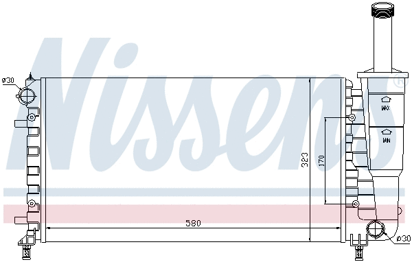 Radiator, engine cooling (699025)