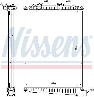 Radiator, engine cooling (614410)