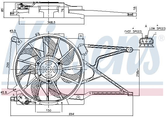 Fan, engine cooling