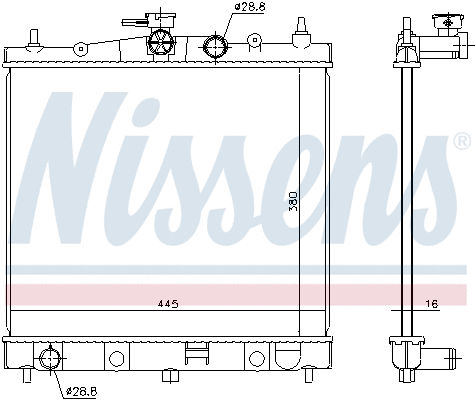 Radiator, engine cooling