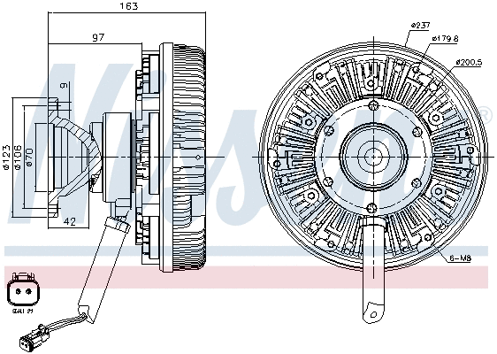 Clutch, radiator fan