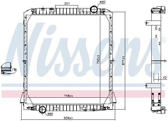 Radiator, engine cooling (606285)