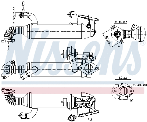 Cooler, exhaust gas recirculation