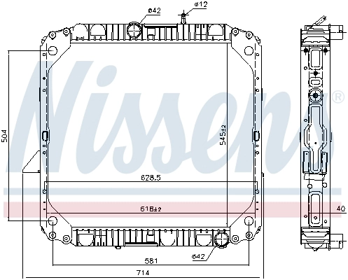 Radiator, engine cooling (62563)