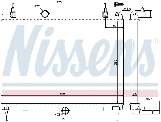 Radiator, engine cooling (693801)