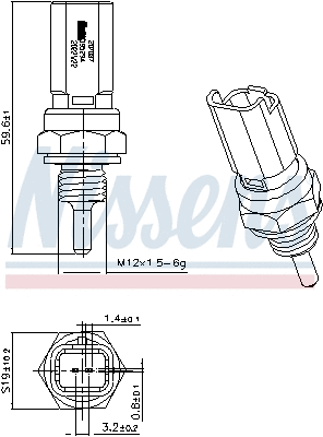 Sensor, coolant temperature