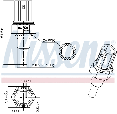 Sensor, coolant temperature