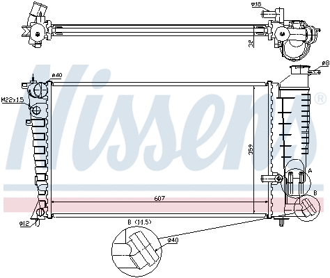 Radiator, engine cooling (697136)
