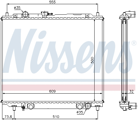 Radiator, engine cooling