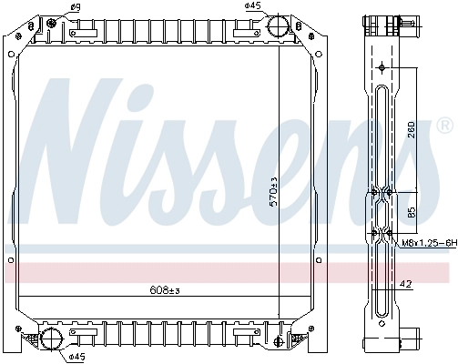 Radiator, engine cooling (62344)