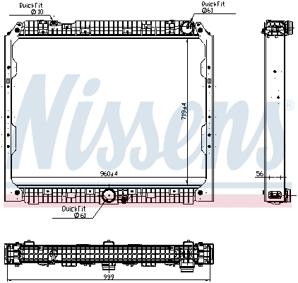 Radiator, engine cooling (627002)
