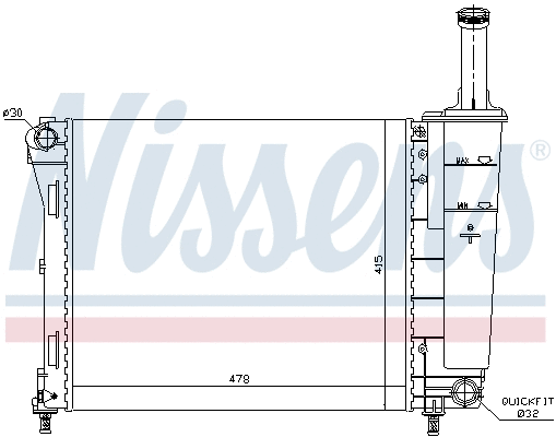 Radiator, engine cooling (699518)