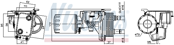 Oil Cooler, engine oil (91337)