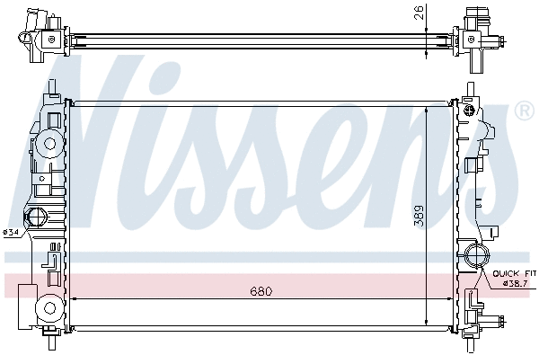 Radiator, engine cooling (630722)