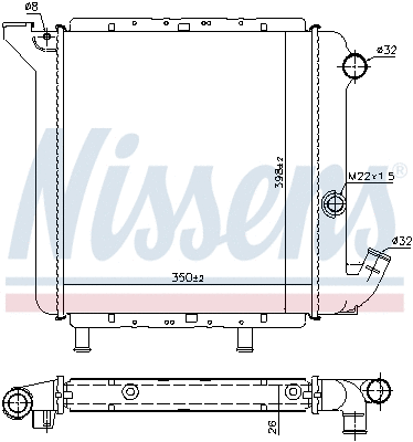 Radiator, engine cooling (699926)