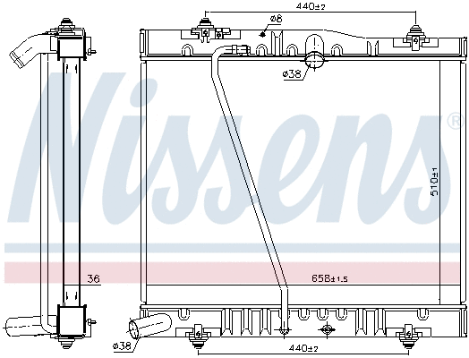 Radiator, engine cooling (646916)
